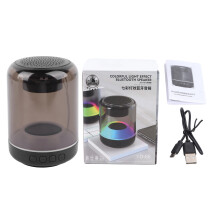 Black Portable Speaker with Colourful LED Effects