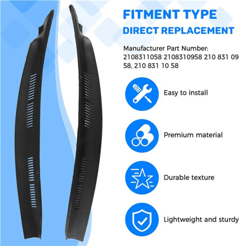 2Pair Front Windshield Wiper Cowl Screen Trim for  E-Class W210 E300 E320 E430 1996-2003 A2108310958 A2108311058