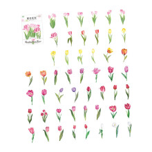 100 Stück Blumenaufkleber - Blumenmeer PET Pflanzen DIY Dekoration