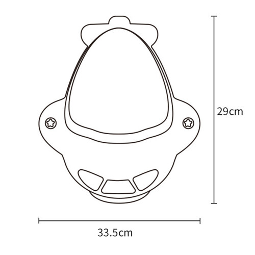 Blue Plane-Shaped Wall-Mounted Urinal for Kids 1