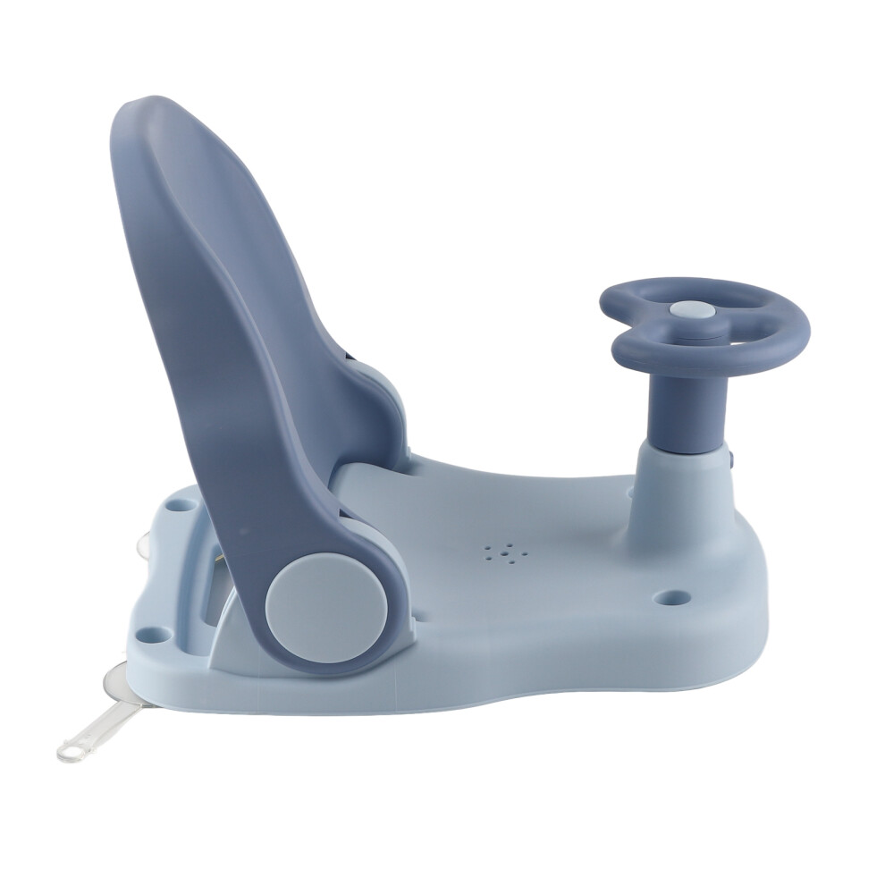 Adjustable Infant Shower Chair - Foldable, Stable, Pp Material Blue