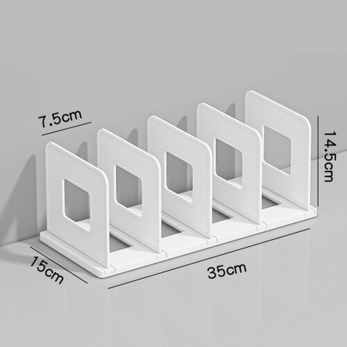 Minimalist 4-Slot File Sorter 35x15x14.5cm White 1