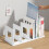 Minimalist 4-Slot File Sorter 35x15x14.5cm White 1