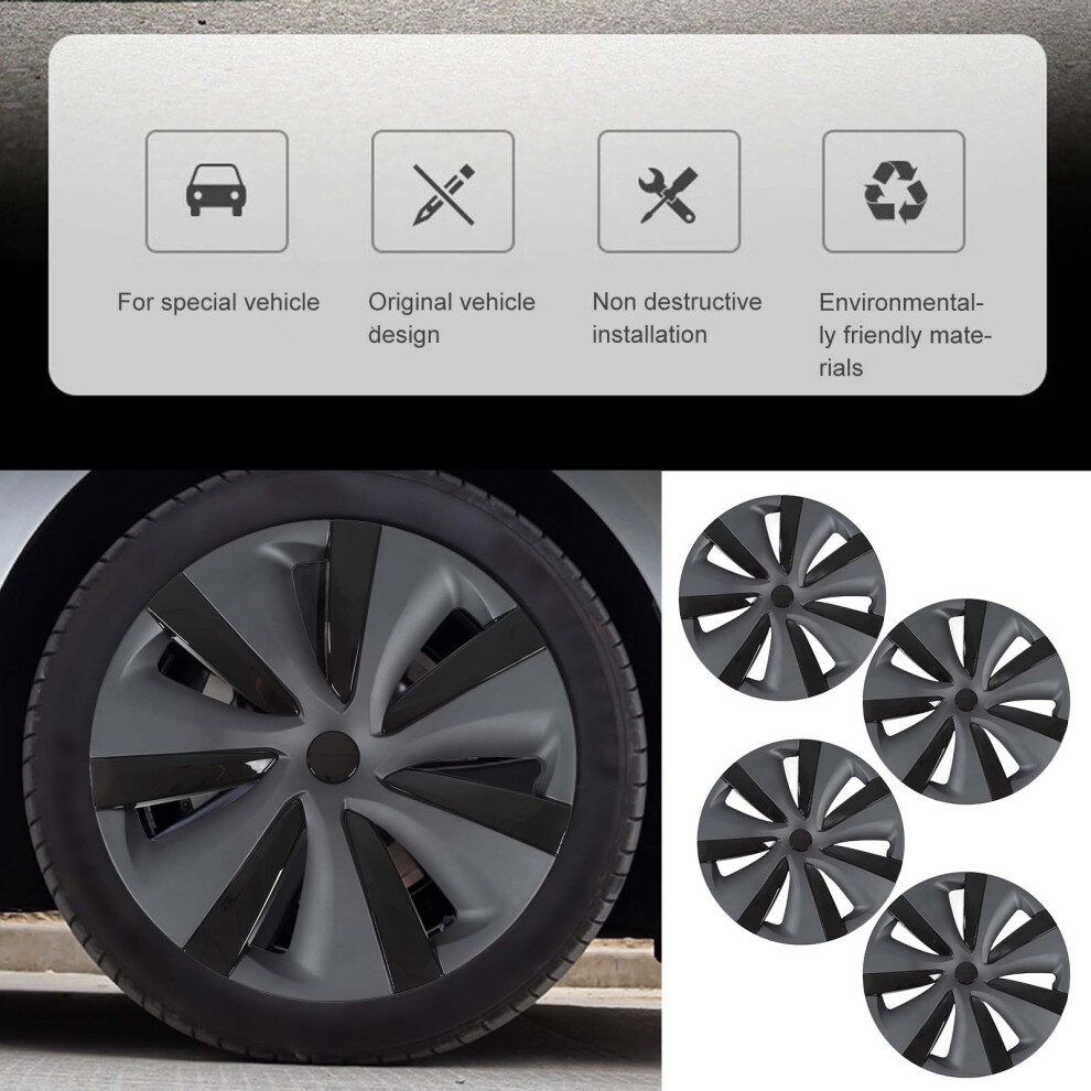 4X 19In Wheel Hub Caps Model S For Tesla Model Y 7055741535215