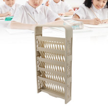 Large 5-Tier Book Rack 70.6x37x10cm Durable Storage Shelf Cream