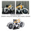 Mechanical Flip Clock Motorcycle Desk Clock Silver Orange, AA Powered 5