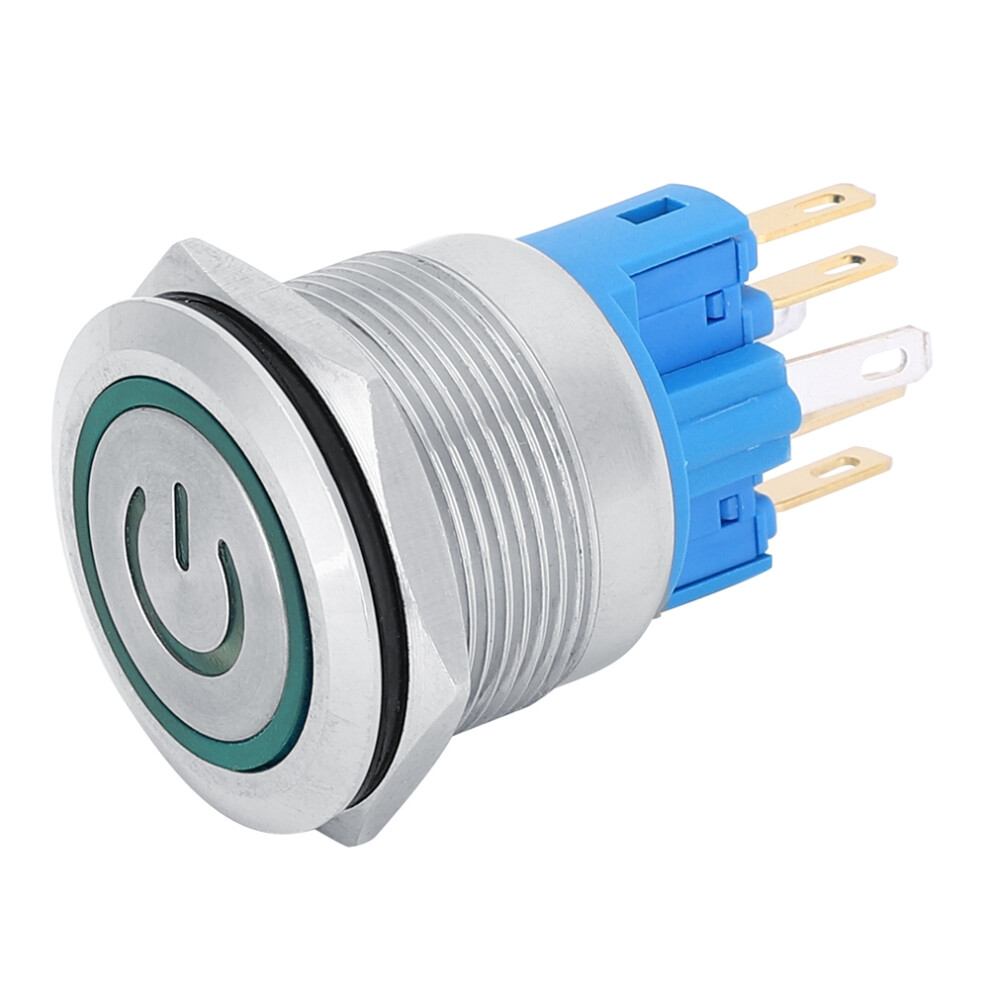 22Mm Ip65 6-Pin Reset Push Button Switch With Green Sign 8401392466481