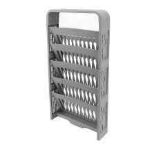 5-Tier Book Rack Large Capacity 70.6x37x10CM Gray