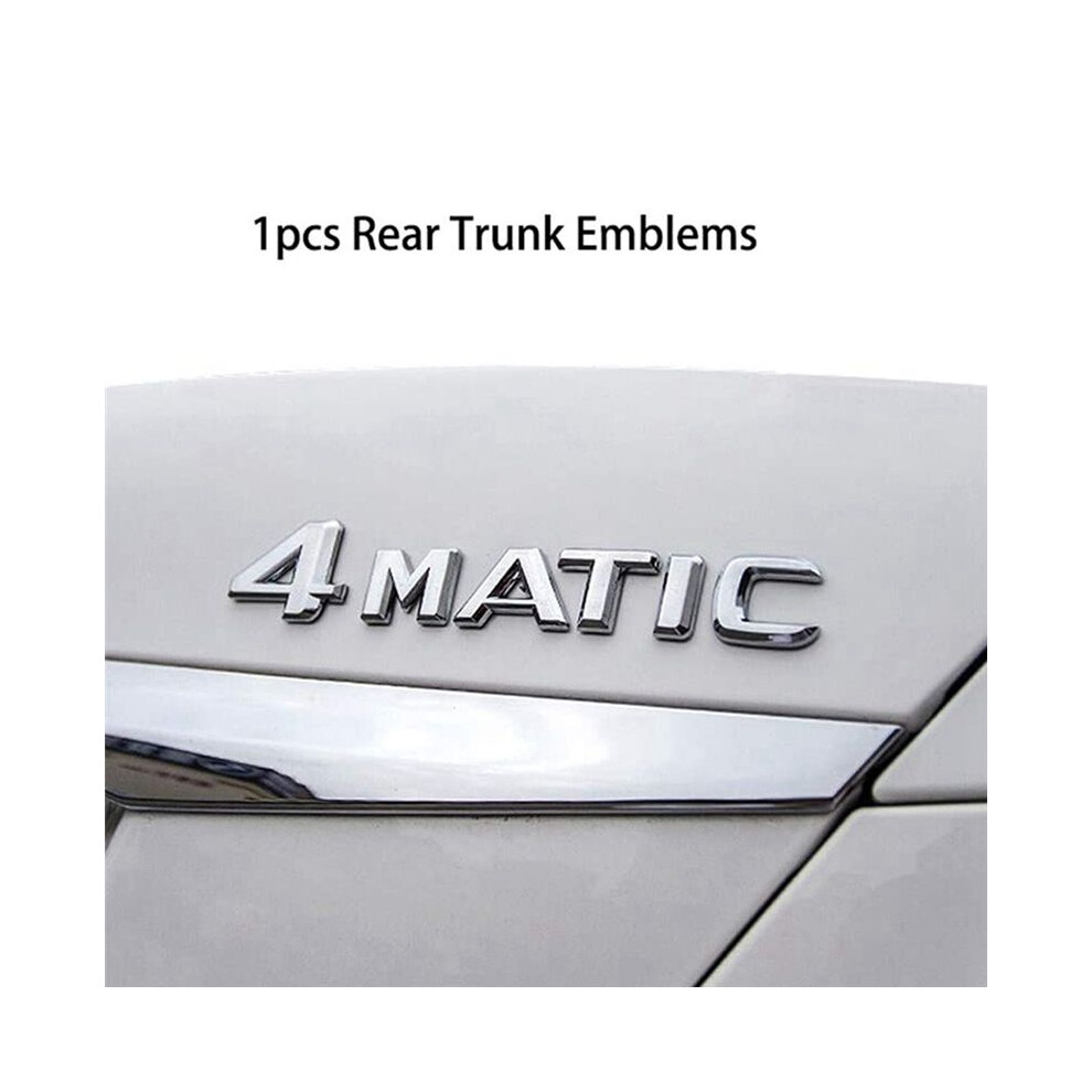 5X 4Matic Auto Trunk Door Bumper Badge Decal Emblem Adhesive Tape Sticker Replacement For - Silver 6031233231651