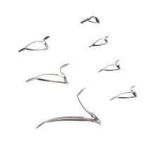 Steel Ceramic Guides Ring Set 7 Sizes Double Legs for Fishing Rods