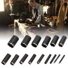 Leather Belt Hole Puncher Set with Round & V Shaped Cutters A31 Easy DIY Tool