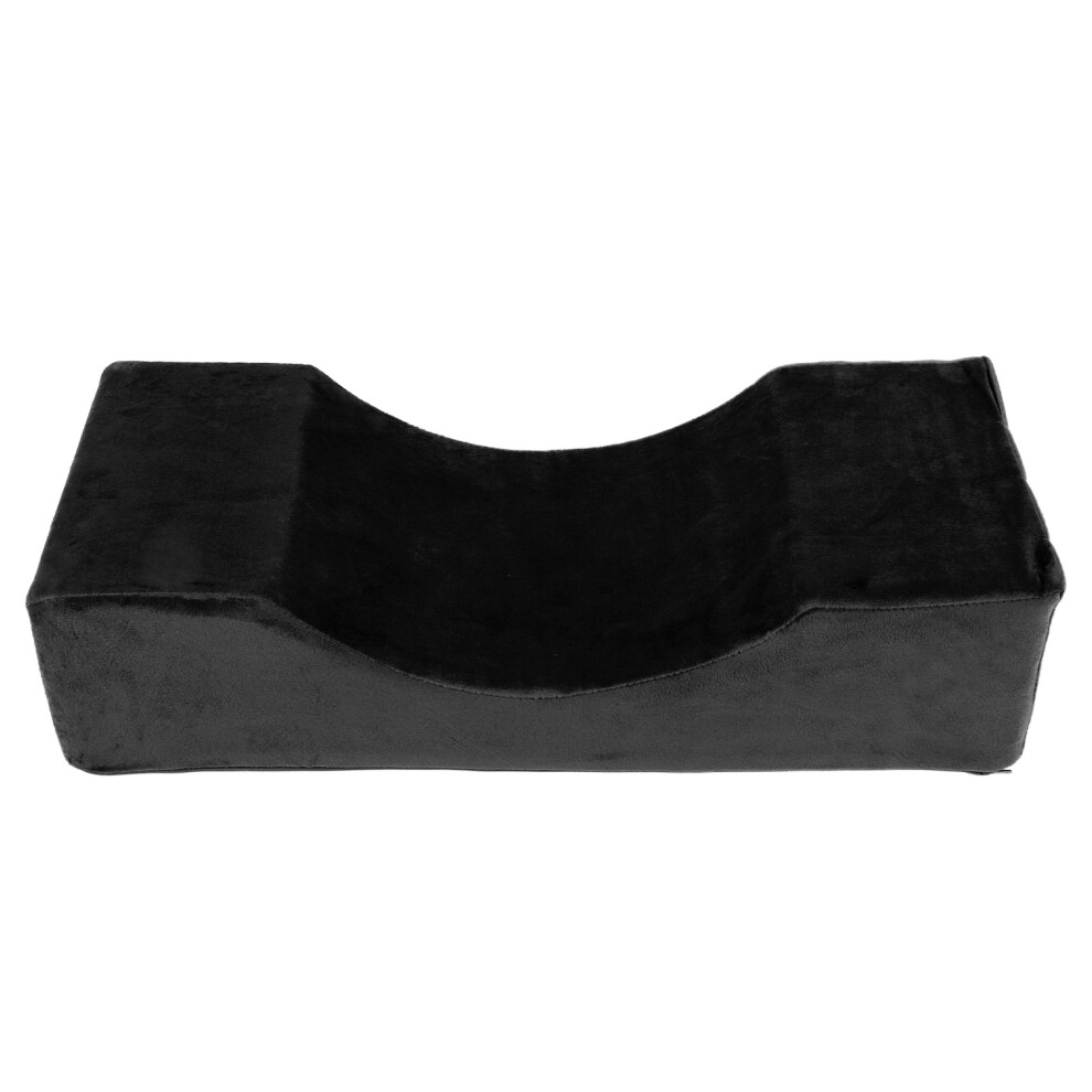 Unisex Black U-Shaped Cervical Head Positioning Pillow 50x20x12cm