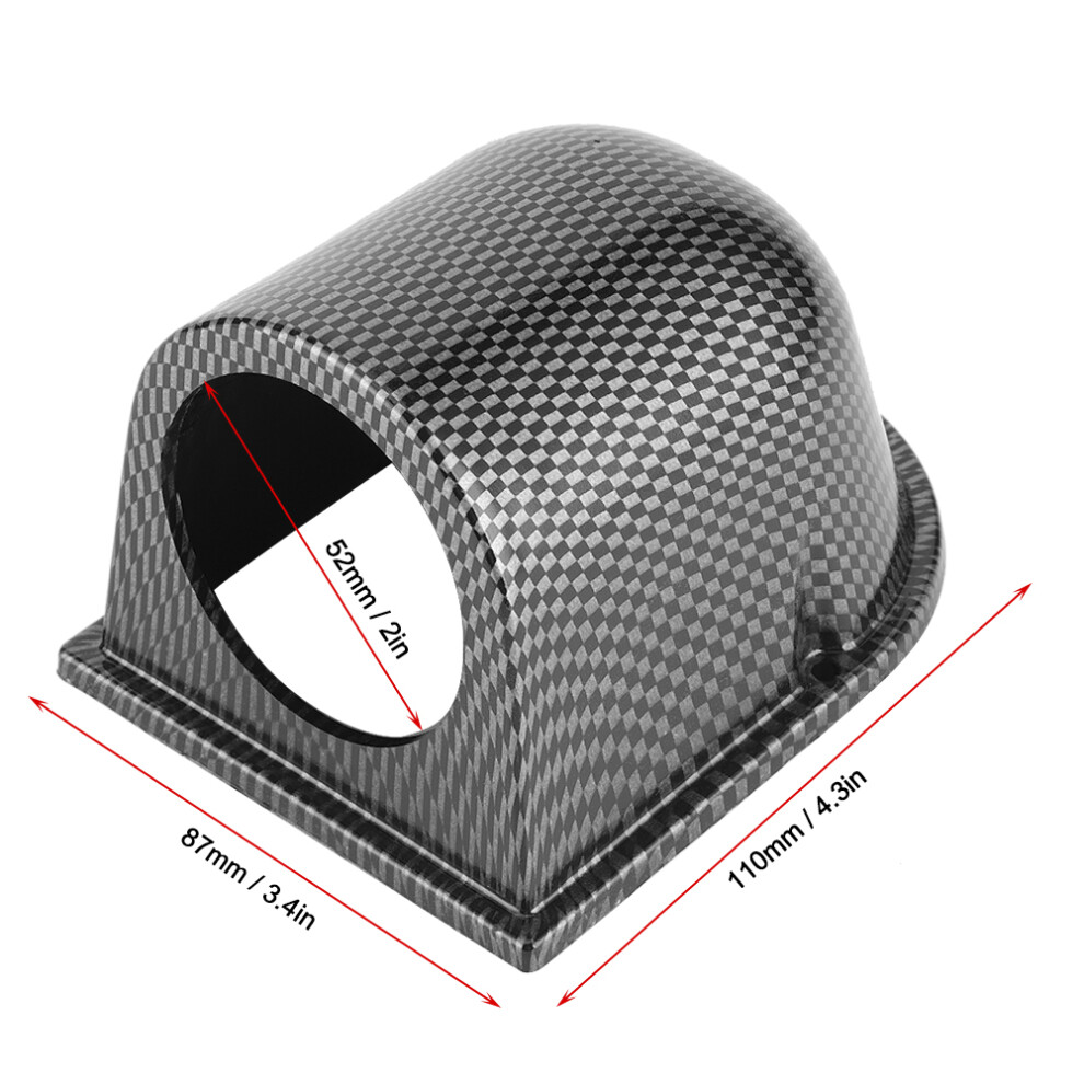 Car Gauge Mount Holder 52Mm/2In Carbon Fiber Style Single Hole Dash Pod 8241388123475