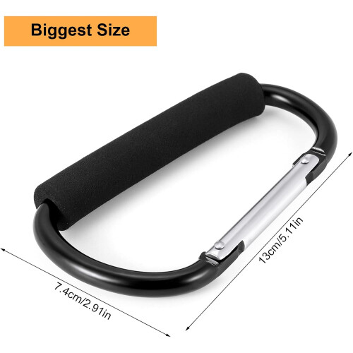 2 Pack Buggy Clips Stroller Hooks Pram Carabiner 2
