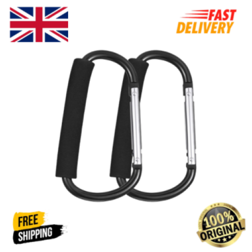 2 Pack Buggy Clips Stroller Hooks Pram Carabiner