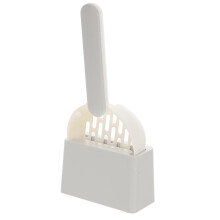 Cat Litter Scoop with Stand, ABS Plastic, Wide Opening Design Sturdy Handle for Easy Waste Removal