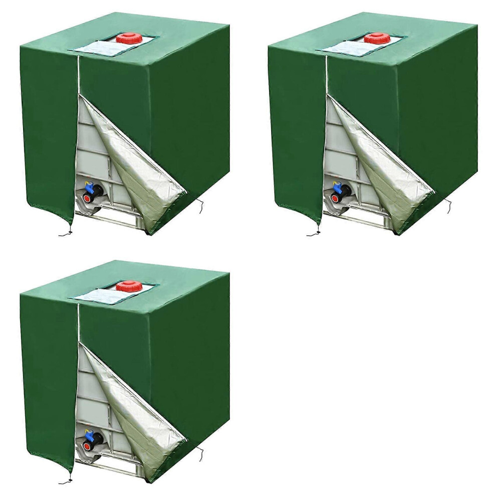 Water Tank Cover for 1000L IBC Tanks, 3-Piece Set, 210D Oxford Fabric, Waterproof, Dustproof UV Protection