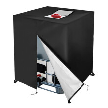 1000L IBC Tank Cover Waterproof UV Resistant Oxford Cloth Protective Sleeve with 4 Straps for IBC Water Tanks, Side Zipper Velcro Access