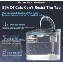 Automatic Pet Water Fountain 1.8L with 4-Stage Filtration for Cats and Dogs, Large Capacity, Ultra-Quiet USB Pump