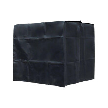 Suojapeite IBC-säiliölle, veden- ja pölytiivis, UV-suojattu, 1000 litran IBC-säiliöille, musta HDPE-suojapressu luukuilla