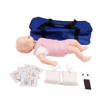 Vauvan elvytysharjoittelunukke simuloidulla hengitysteiden tukkeumalla, 54 cm PVC-malli, Oxford-pussi ja keuhkopussit sisältyvät hintaan
