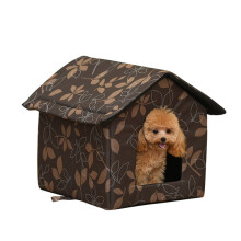 Outdoor Cat House, Waterproof Windproof Cat Shelter, Warm Foldable Pet Bed with Soft Pad for Indoor Outdoor Use