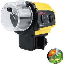 Automatic Fish Feeder for Aquarium Tank, Electric Transparent Food Dispenser with Adjustable Timer 1-2 Times Daily, Battery Powered
