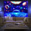 Blacklight Fluorescent Planet Wall Tapestry 150x130cm UV Reactive Polyester 1