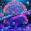 Fluorescent Tree Tapestry Backdrop 150x130cm UV Black Light Art 7