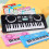 37-Key Portable Kids Keyboard Piano 3xAA Black 6