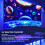 Blacklight Fluorescent Planet Wall Tapestry 150x130cm UV Reactive Polyester 3