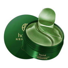 60 Pcs Under Eye Crystal Collagen Gel Pad Gold 24k Face Mask Anti Aging Green