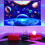 Blacklight Fluorescent Planet Wall Tapestry 150x130cm UV Reactive Polyester 10