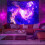 Blacklight Tapestry Star Sky Nebula 150x130cm UV Reactive Polyester 3