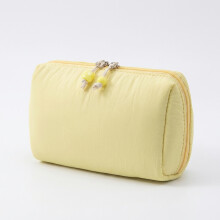(Yellow Lipstick Bag) Travel Cosmetic Bag with Compartments