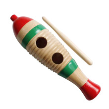 Buntes Holzfisch Guiro Latin Percussion Instrument Lehrreiches Musikinstrument Spielzeug