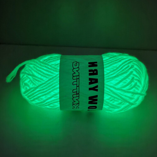 (Light Blue) Glow Yarn for DIY Crafts - Bright Colors 1