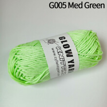(G005 Medium Green) Glow Yarn for DIY Crafts - Bright Colors