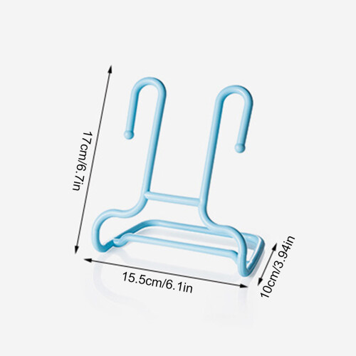 (Blue) Space-Saving 2PCS Vertical Shoe Rack