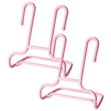 (Pink) Space-Saving 2PCS Vertical Shoe Rack