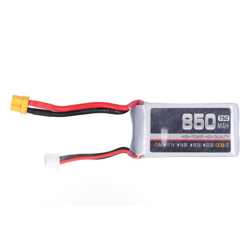 850mAh 75C LiPo 2S 7.4V XT30 Plug Battery 2