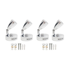 4x Lámparas LED de Lectura Puntual RV, Interruptor de Contacto de Foco Interior de 12 V con Interfaz USB para Caravana, , Autocaravana Cálida