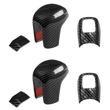6x for 10Th 2016-2020 Car Carbon Fiber Gear Shift Knob Cover Lever Trim Shift Sticker Accessories