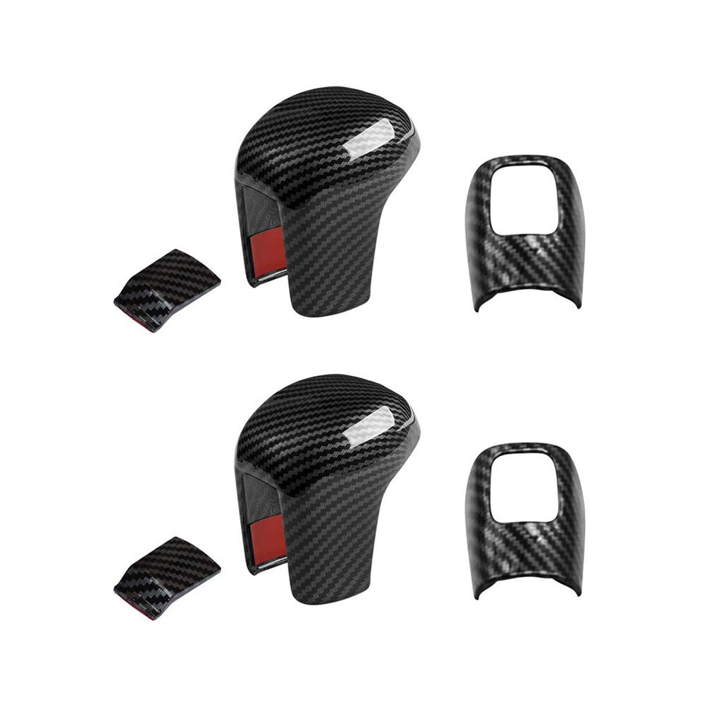 6X For 10Th 2016-2020 Car Carbon Fiber Gear Shift Knob Cover Lever Trim Shift Sticker Accessories 4713136147155