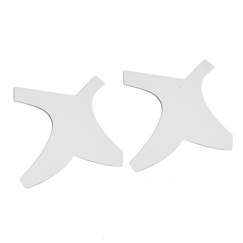 2 Set Beard Shaping & Mustache Stencil Kit for Men - White ABS