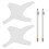 2 Set Beard Shaping & Mustache Stencil Kit for Men - White ABS 2