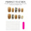 (Autumn) 10Pcs Gold Checkerboard Press On Nails 1