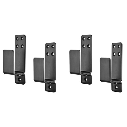 Door Barricade Brackets,4 Pack Drop Open Bar Holder for Home Security, 2X4 Bar Brackets Prevent Unauthorized Entry