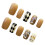 (Autumn) 10Pcs Gold Checkerboard Press On Nails 5
