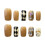 (Autumn) 10Pcs Gold Checkerboard Press On Nails 4